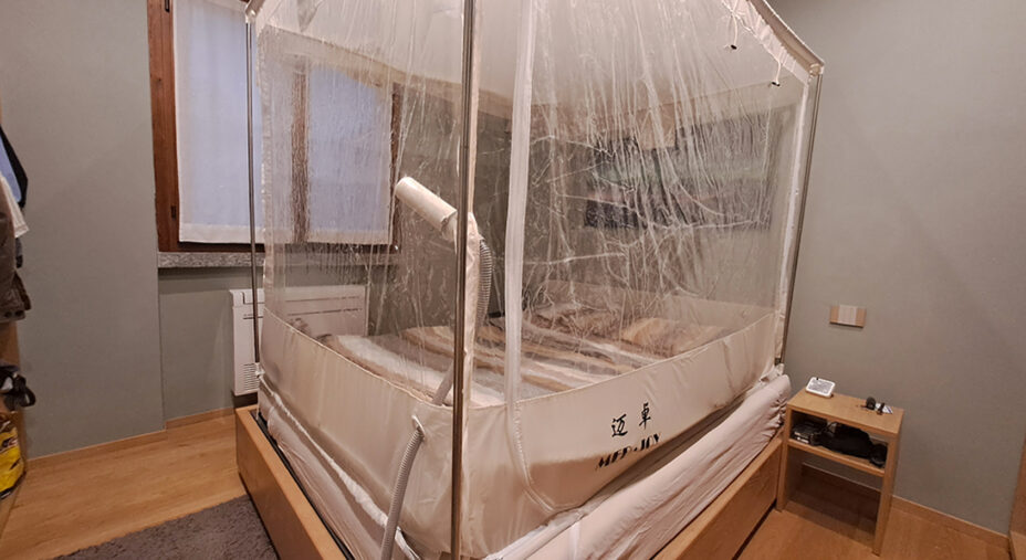 La tenda ipossica è servita per far abituare l'organismo a una minore disposizione di ossigeno
