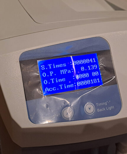 Sul display della macchina si visualizzano i parametri che permettono di simulare l'ipossia