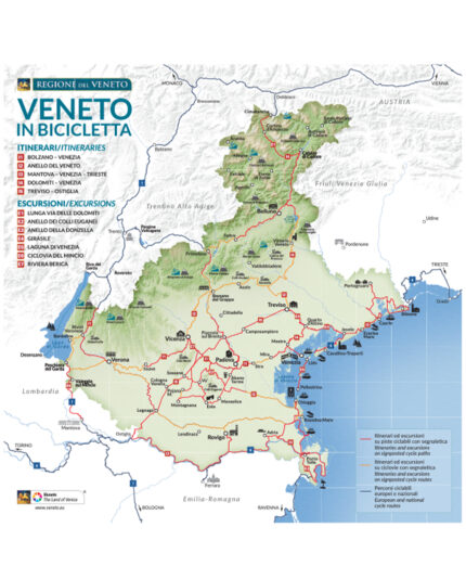 La rete cicloturistica del Veneto è scaricabile dal sito veneto.eu, al pari delle tracce GPX dei singoli tratti