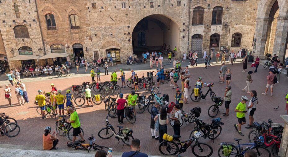Bicistaffetta Fiab 2026, Lucca-Roma, Toscana, Lazio, foto FIAB