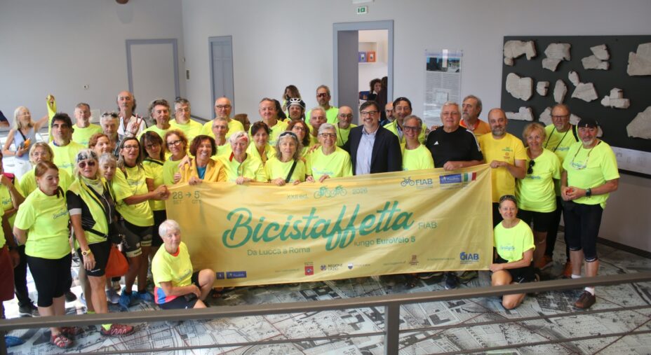 Bicistaffetta Fiab 2026, Lucca-Roma, Toscana, Lazio, foto FIAB