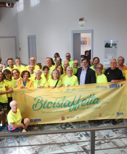 Bicistaffetta Fiab 2026, Lucca-Roma, Toscana, Lazio, foto FIAB