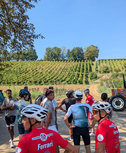 Le soste presso vigne e cantine hanno rappresentato un punto di forza di Bici in Comune