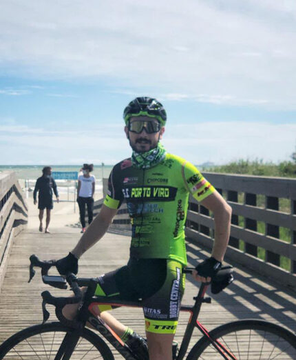 Fabio D'Imperio, titolare del negozio Bottega Bike che si è inventato il raduno cicloturistico per gravelisti