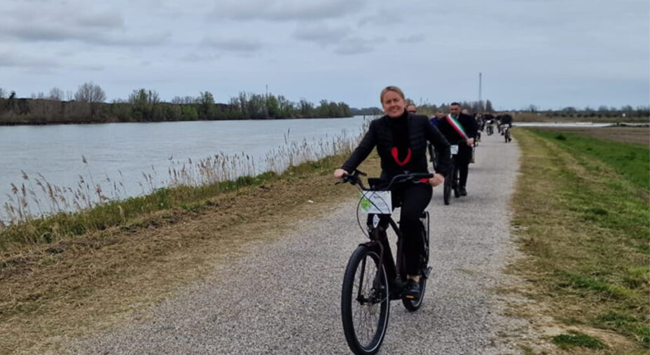 L'inaugurazione del tratto veneto della ciclovia. Il suo sviluppo supera i 700 chilometri, quasi tutti su sede propria