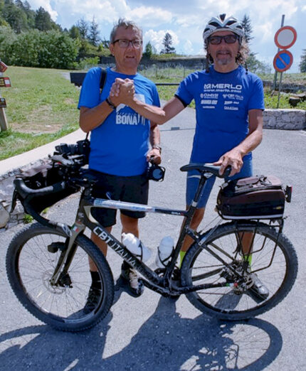 L'arrivo il 12 agosto sul Colle di Nava, Liguria, con il fratello Teresio