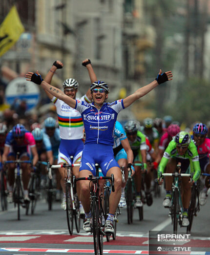 Filippo Pozzato, veneto della classe 1981, è stato professionista dal 2000 al 2018. Qui conquista la Milano-Sanremo del 2006