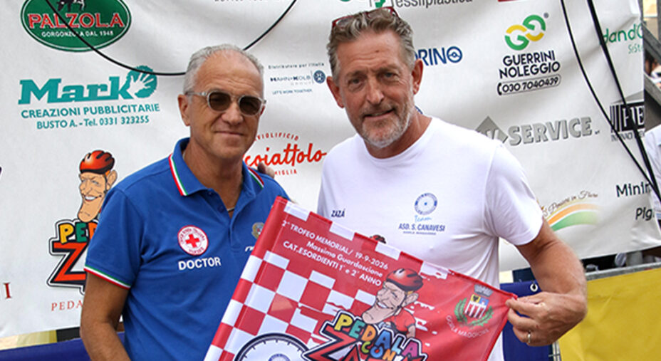 Stefano Zanini, a destra, e il dottor carlo Guardascione: amico e grande appassionato di ciclismo