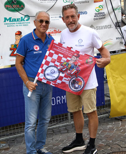 Stefano Zanini, a destra, e il dottor carlo Guardascione: amico e grande appassionato di ciclismo